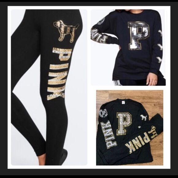 VS PINK BLING PUP SEQUINS OUTFIT SET M - Picture 2 of 13